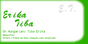 erika tiba business card